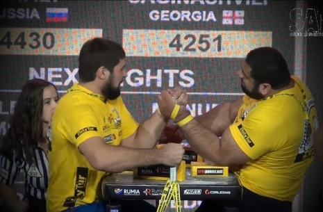 Third stage of the Top-8: Levan Saginashvili vs. Vitaly Laletin # Armwrestling # Armpower.net